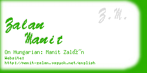 zalan manit business card